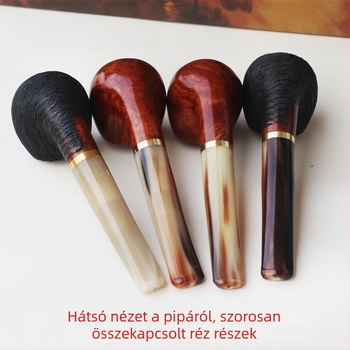 Heatherwood pipával yak-szarv markolat, bikörög szájrész, aktív szén szűrőelem