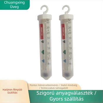 Üveges hűtőhőmérő gyógyszertárak és orvosi használatra, nagy pontosságú, hűtő és fagyasztó monitorozására