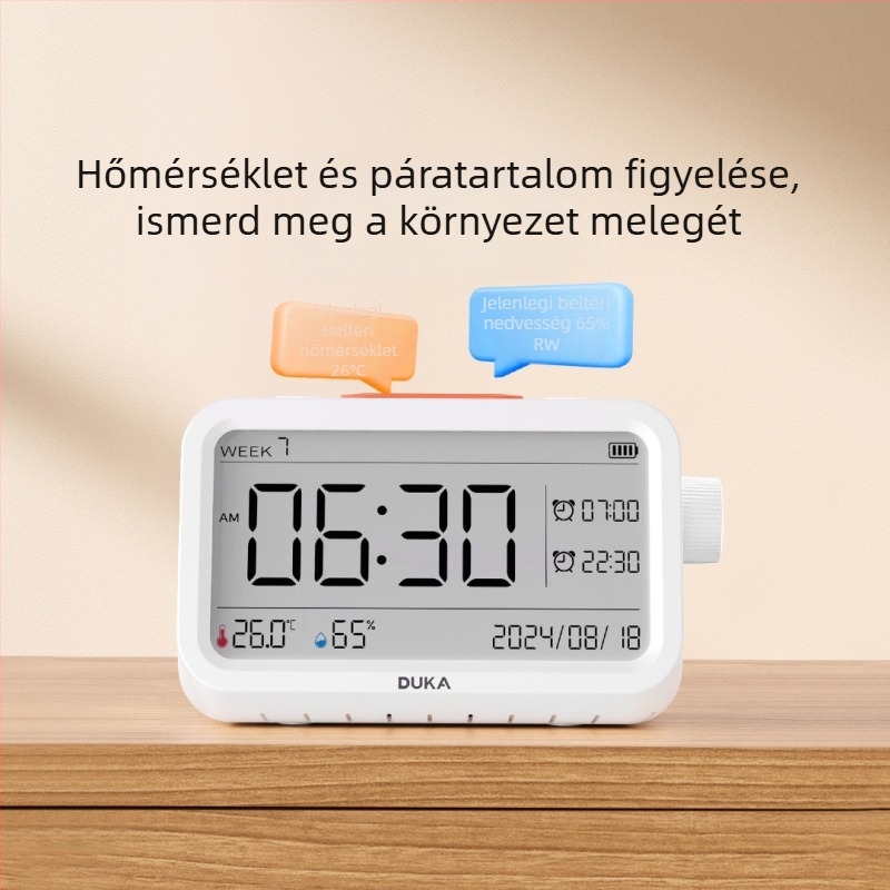 Duke Vezeték nélküli 3-in-1 Meteorológiai Állomás: Magas Pontosságú Digitális Hőmérő és Higrométer Belső Kijelzőhöz