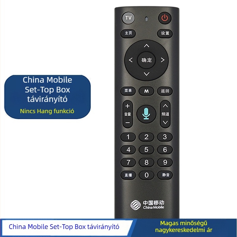 Wuchuan távirányító China Mobile set-top boxhoz, modell Mobile remote control, kiegészítők