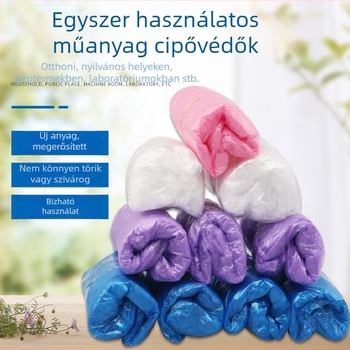 Egyszer használatos cipővédők PE anyagból, vastagított, vízálló és porálló, 100 darabos csomagolás, otthoni és irodai használatra