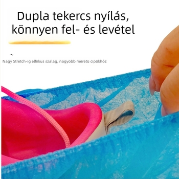 Egyszer használatos cipővédők nem szőtt textilből, vastagított, csúszásmentes, 3 g vastagság, 100 darab/csomag, mindennapi háztartási használatra