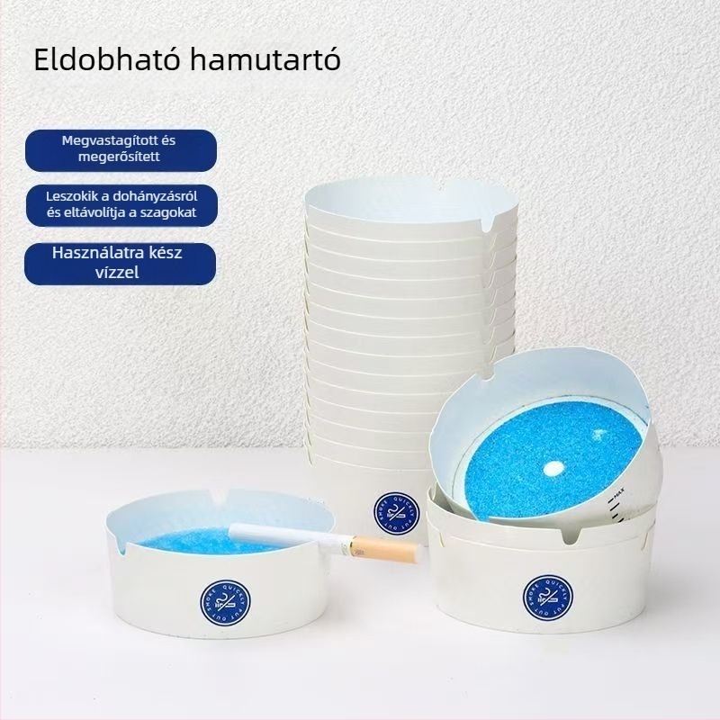 Egyszer használatos hamutartó beépített oltóhomokkal, a hamu megállítására és a hamu felszívására – otthon, iroda, játékterem és biliárd terem számára
