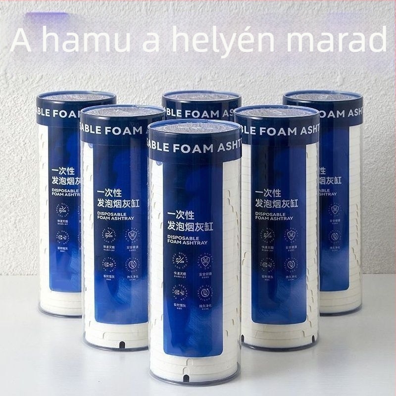Egyszer használatos hamutartó beépített oltóhomokkal, a hamu megállítására és a hamu felszívására – otthon, iroda, játékterem és biliárd terem számára
