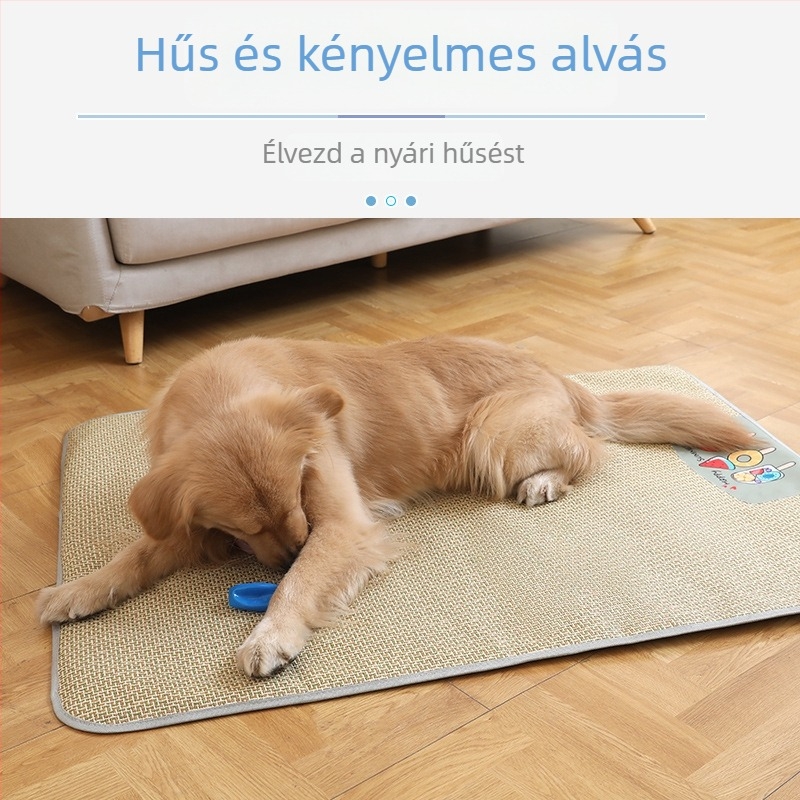Rattan kutya hűtőmatrac nyárra – belső használatra, légáteresztő