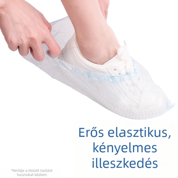 Miaojie Egyszer használatos cipővédők – PE anyag, 0.018 vastagság, átlátszó mintázat, porvédelmi, modell MDSC60/MDSC100