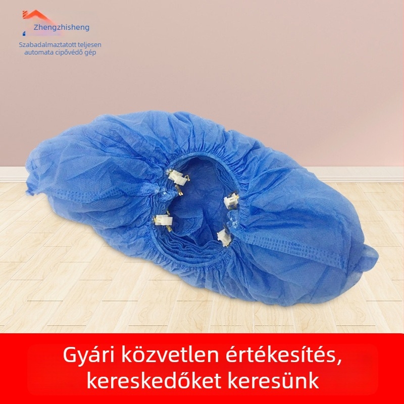 Egyszer használatos porvédő, lélegző cipővédő, T-alakú csatolással, nem szőttanyagból, 50 db/csomag