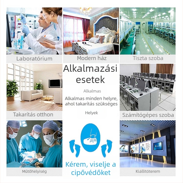 Egyszer használatos cipővédők, nem szövött anyagból, porvédő, univerzális alkalmazás, 2000 db/csomag
