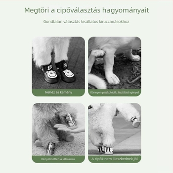 Kutyacipők, egyszer használatos lábvédők sétákhoz, kis testű kutyáknak, vízálló és csúszásmentes.