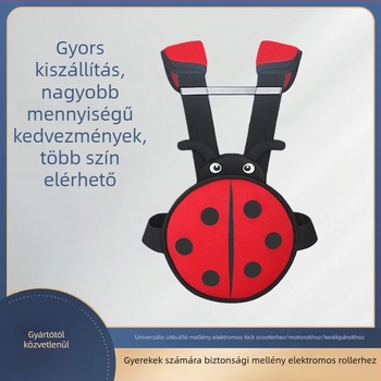 Gyermekbiztonsági hám motorkerékpárokhoz és elektromos járművekhez, polieszter, 1,5–12 éveseknek, testreszabható