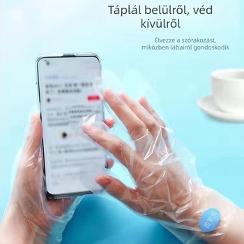 Egyszer használatos lábvédő, átlátszó műanyagból, vastagított kialakítás, védelem a kiszáradás ellen