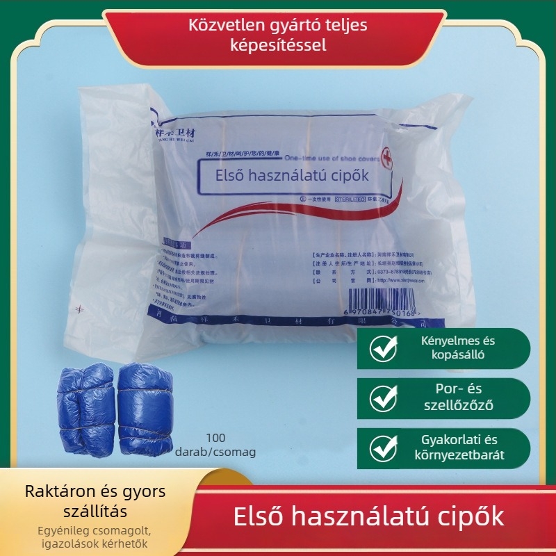 Xianghe Védő Cipőfedő - műanyag, porálló, egyszer használatos