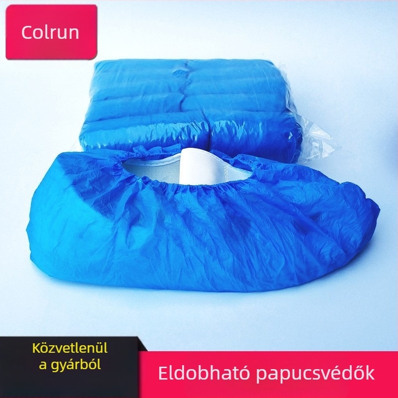 Eldobható PE cipővédők, vastagított kivitel, háztartási használatra, por elleni védelem, vízálló és csúszásmentes, 2 g