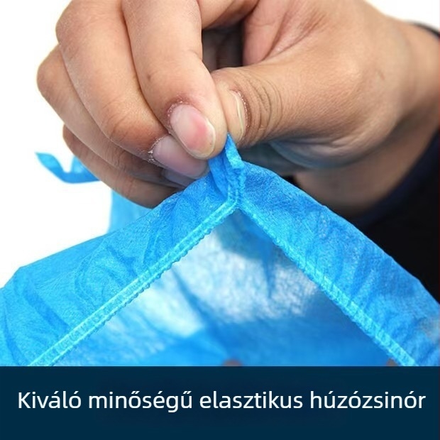 Nem szőtt anyagból készült cipővédő fedők, megerősített, kopásálló, légáteresztő, eldobható, csúszásmentes, élelmiszer-feldolgozásra, kód yc526527