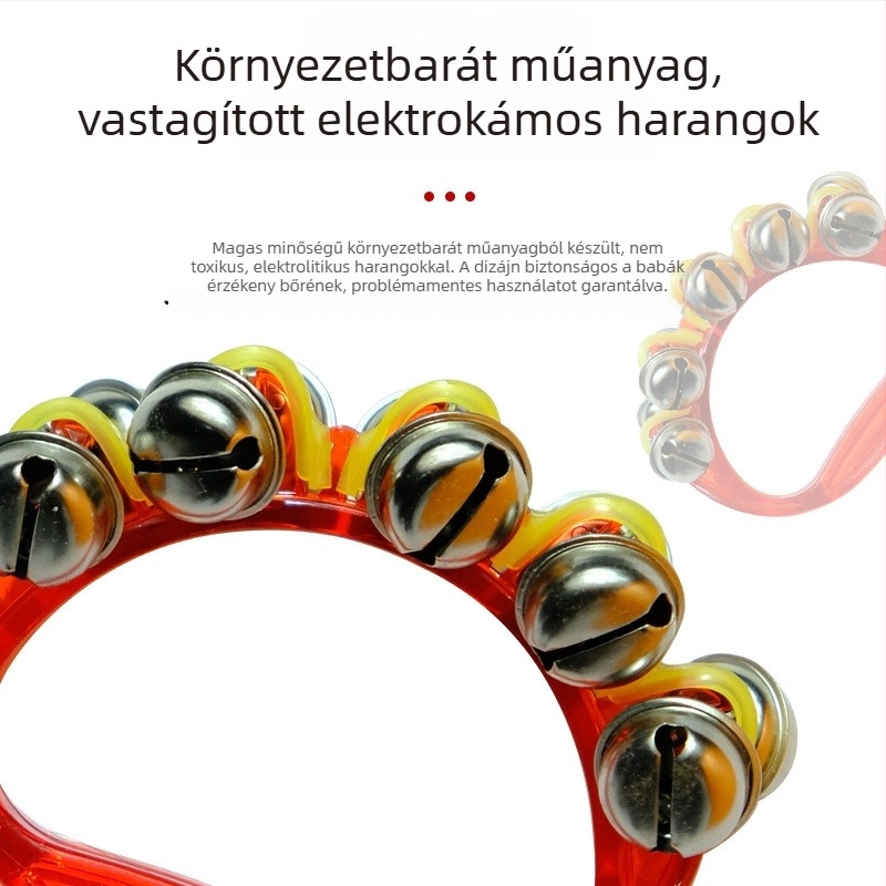 Beibeimiao gyerekeknek szóló csörgő — félkör alakú kézi harang, Orff hangszer oktató eszköz, csomagolás Opp bag, Eredet: Yanshi, Henan