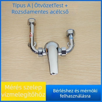 Vízmelegítő keverő szelep, teljes rézből, univerzális, felületre szerelhető, meleg/hideg kapcsoló, U-alakú zuhanycsaptelephez; otthoni vízmelegítőhöz; 0,9 MPa; meleg 90°C / hideg 5°C.