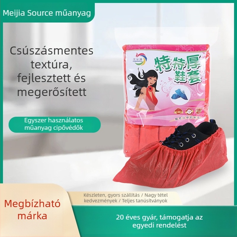 Egyszer használatos CPE cipővédők, extra vastag, csúszásmentes, vízálló és porálló, beltéri használatra