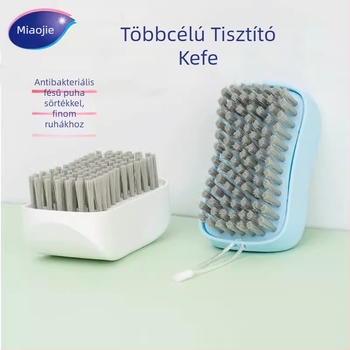 Miaojie cipőtisztító kefe puha és kemény műanyag sörtékkel háztartási folteltávolításhoz