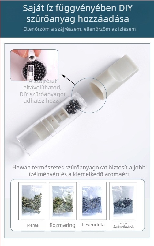 Hewang egyszer használatos cigaretta szájrész többfiltrrel — műanyag test, kód 999a, kettős használat