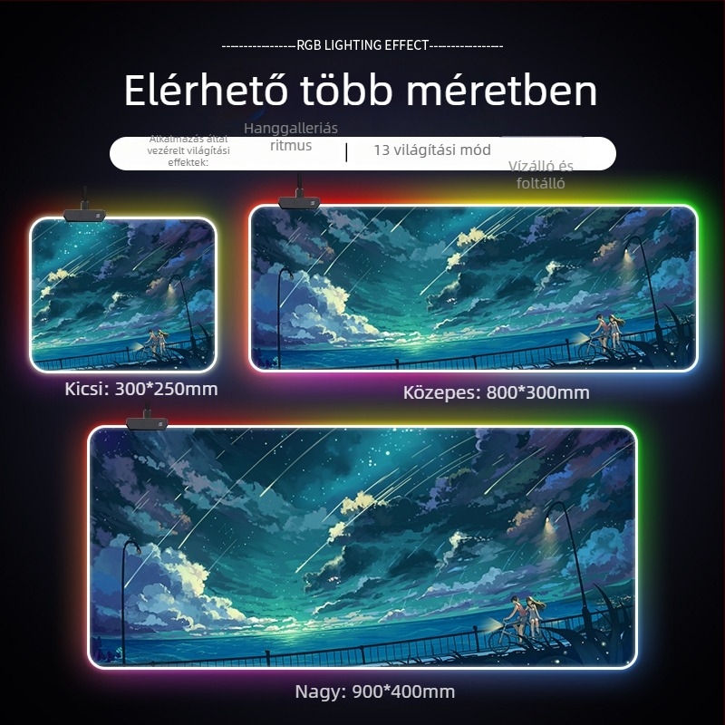 Billentyűzet- és egérpad - csúszásmentes felület, természetes gumi + textile borítás, egyoldalú, OEM testreszabás