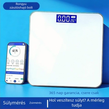 Intelligens testzsírmérleg otthoni használatra – testsúlymérés, újratölthető elektromos mérleg
