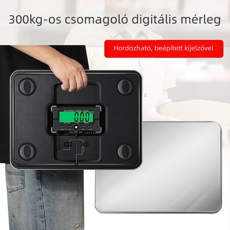PS-23 Csomagszállító Mérleg, hordozható mechanikus platformmérleg, 30g–300kg, Tápellátás: hálózati vagy akkumulátor
