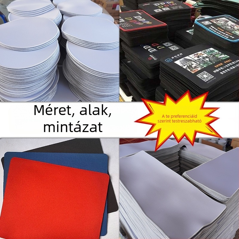Egérpad csúszásmentes felülettel, természetes gumi, hőátviveli nyomtatás, testreszabható logó