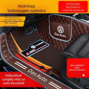 VW modellekhez teljes körű autópadlószőnyeg (Anyag: TPE+XPE anti-slip; Vastagság: 20mm; Tömeg: 5kg; Lábbetét stílus: bőrhatású)