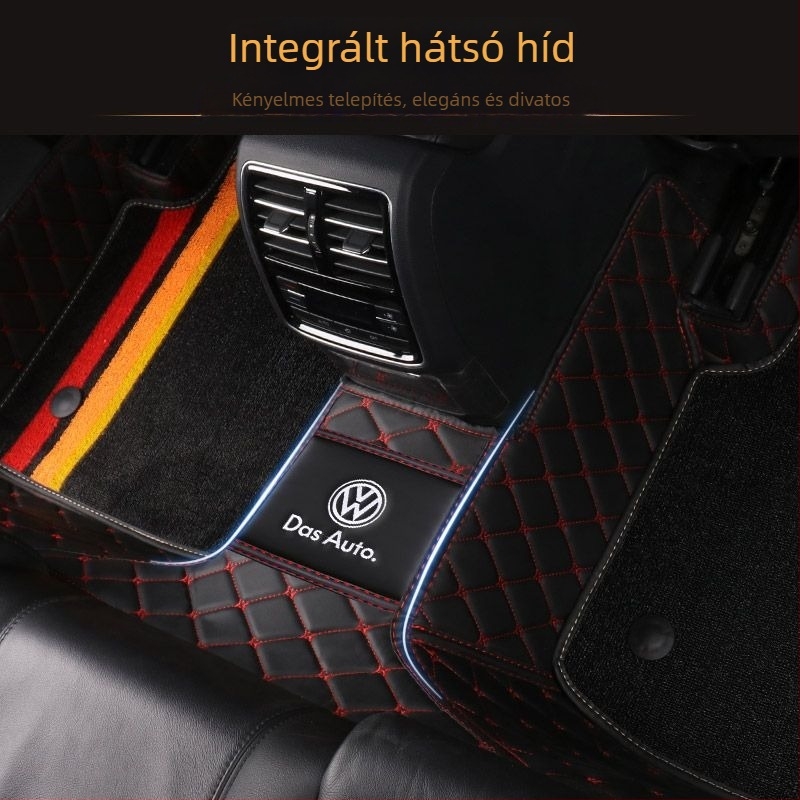 VW modellekhez teljes körű autópadlószőnyeg (Anyag: TPE+XPE anti-slip; Vastagság: 20mm; Tömeg: 5kg; Lábbetét stílus: bőrhatású)