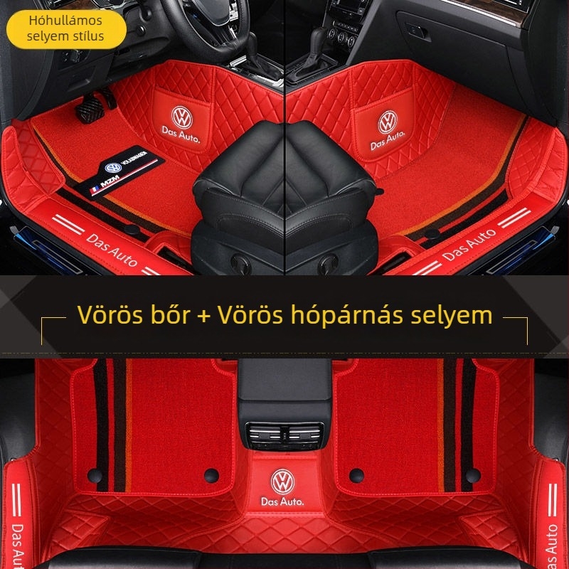 VW modellekhez teljes körű autópadlószőnyeg (Anyag: TPE+XPE anti-slip; Vastagság: 20mm; Tömeg: 5kg; Lábbetét stílus: bőrhatású)