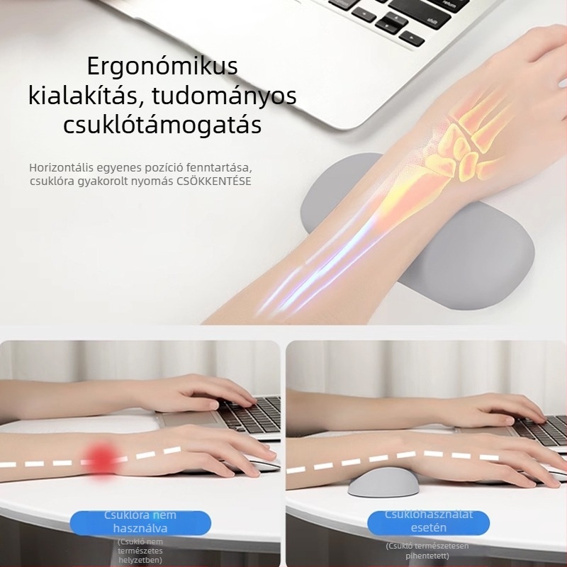 Ergonomikus szilikon csukló párna billentyűzethez és egérhez, egyoldalas logóval, testreszabható