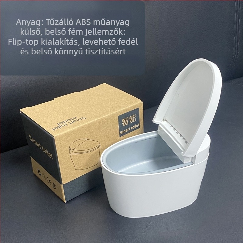 Mini műanyag WC-hamutartó fedéllel, dekoratív és tároló funkciók, logónyomtatás, testreszabás elérhető