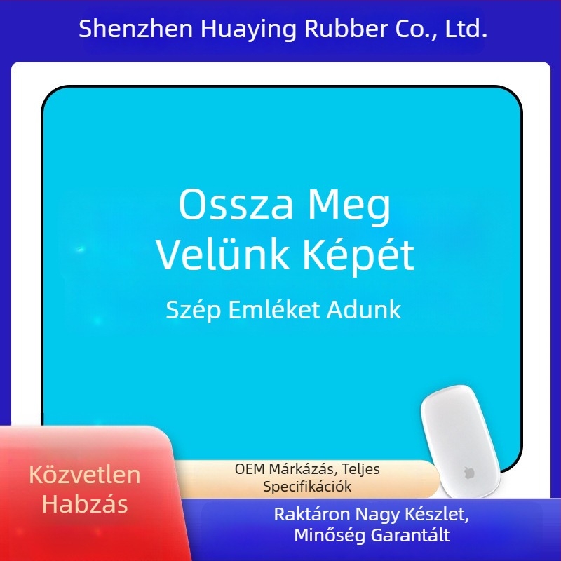 Reklám egérpad csukló-támasz, természetes gumi, egyoldalas, csúszásmentes, hőátviteli nyomtatás, logó nyomtatás elérhető