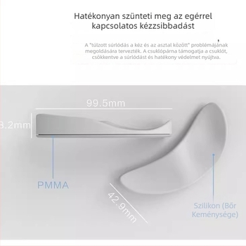 Kis méretű egércsukló párna, gyanta anyagból, egyoldalas kivitel, injekciós öntés, logónyomás és OEM testreszabás