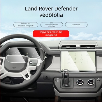 Land Rover Defender navigációs és műszerfal kijelző védőfólia, keményített film, belső védelem