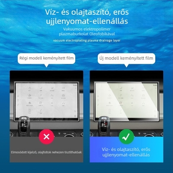 Land Rover Defender navigációs és műszerfal kijelző védőfólia, keményített film, belső védelem