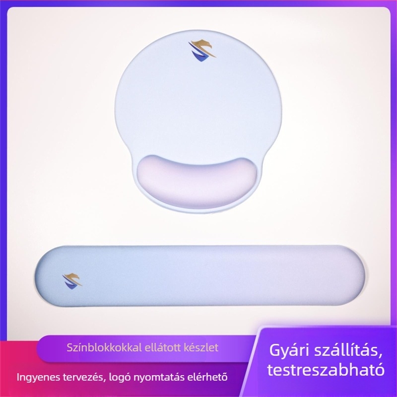 Three Lines KLD-0434/446 Szilikon játék egér- és billentyűzetpad készlet csuklótámasz mellett (csúszásmentes, USB hub, logó nyomtatás, OEM)