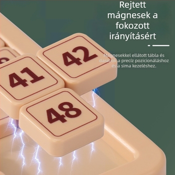 Digitális csúsztatós puzzle általános iskolásoknak, mágneses Sudoku oktató játék kilenc mezős rácson, Három Királyság témával