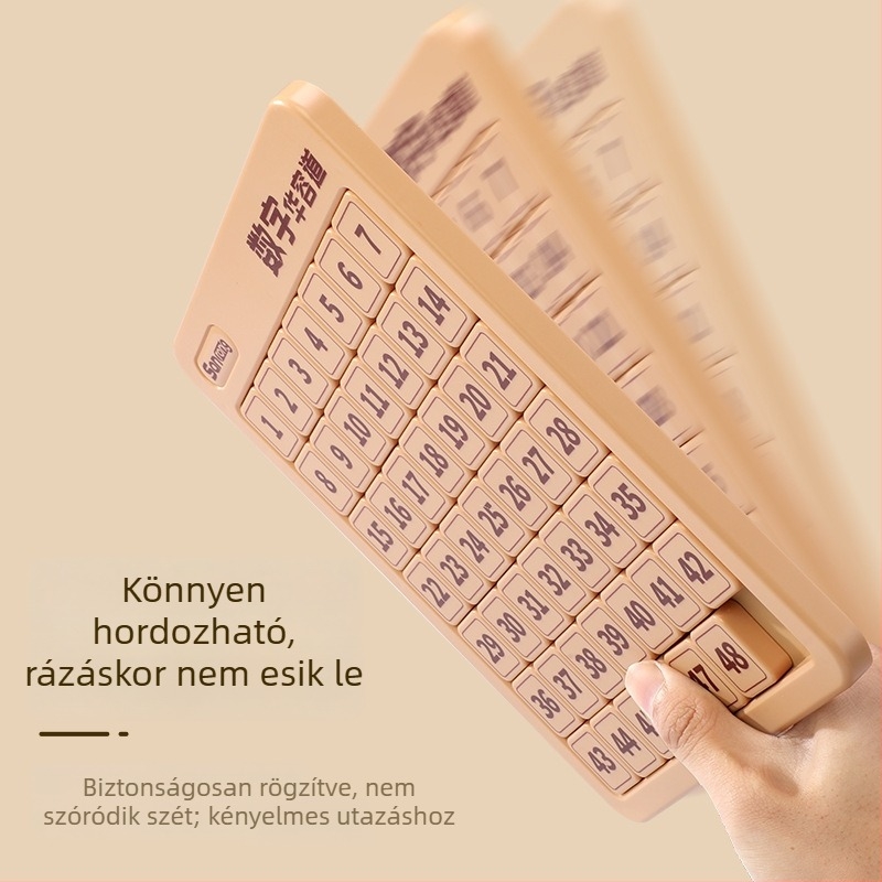 Digitális csúsztatós puzzle általános iskolásoknak, mágneses Sudoku oktató játék kilenc mezős rácson, Három Királyság témával