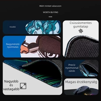 Reklám egérpad, egyoldalas, természetes gumi, csúszásmentes, hőtranszfer nyomás, logó nyomtatás