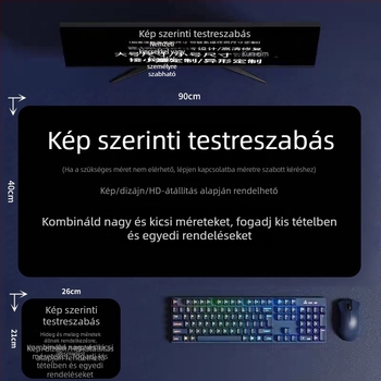 Reklám egérpad, egyoldalas, természetes gumi, csúszásmentes, hőtranszfer nyomás, logó nyomtatás