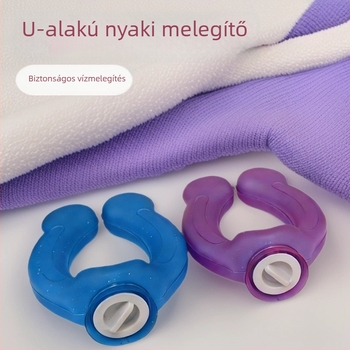 U‑alakú vízbetöltéses forróvíztáska nyakhoz és vállakhoz, kettős használat meleg/hideg, vastag magas sűrűségű PVC