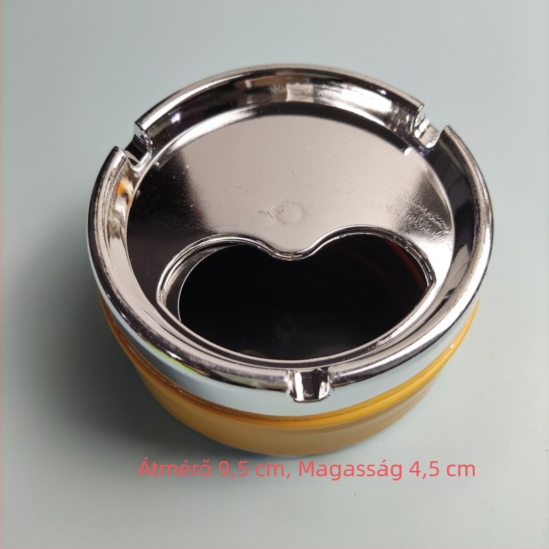 Műanyag hamutartó fedéllel – minimalist design, Terra márka, újrahasználható