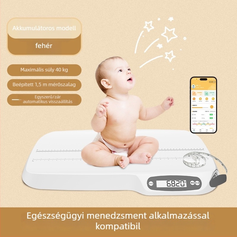 Gyerekeknek szánt súlymérleg LCD-kijelzővel, graduáció 5-10 g