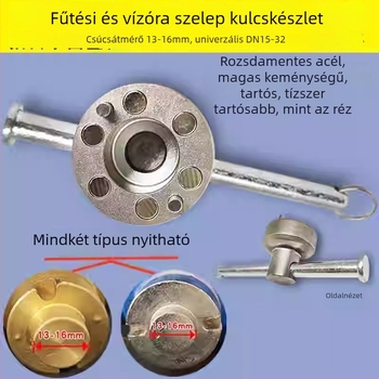 Vízmérő mágnes szelepe kulcs – 6-pontos univerzális kapcsoló vidéki vízellátáshoz