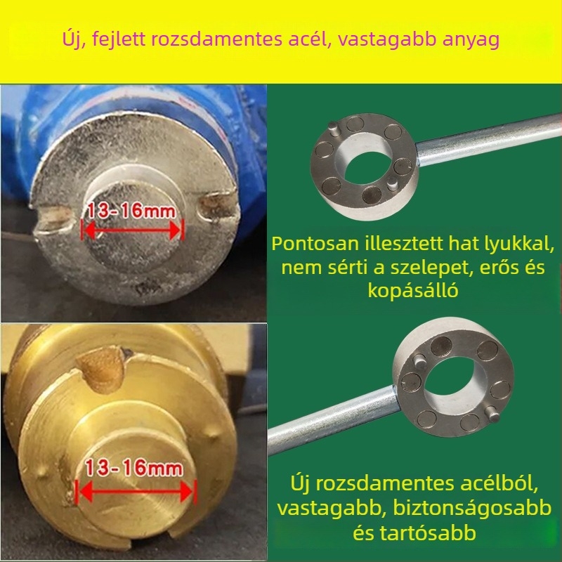 Vízmérő mágnes szelepe kulcs – 6-pontos univerzális kapcsoló vidéki vízellátáshoz