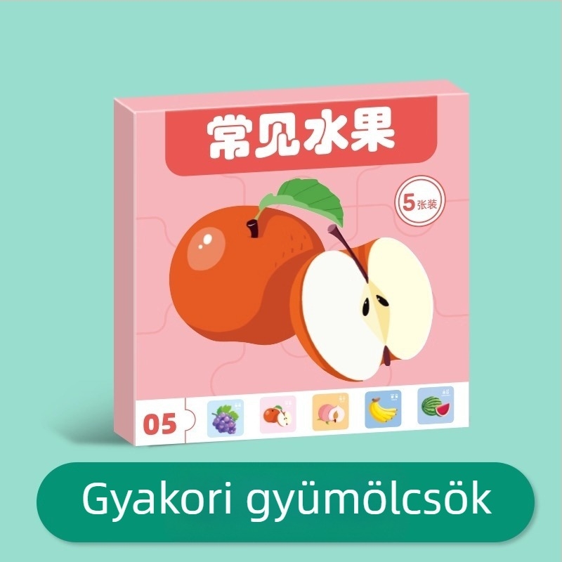 Állatos oktató puzzle csecsemők és kisgyermekek számára 0–3 éves korig, kezdőbarát papíralapú puzzle