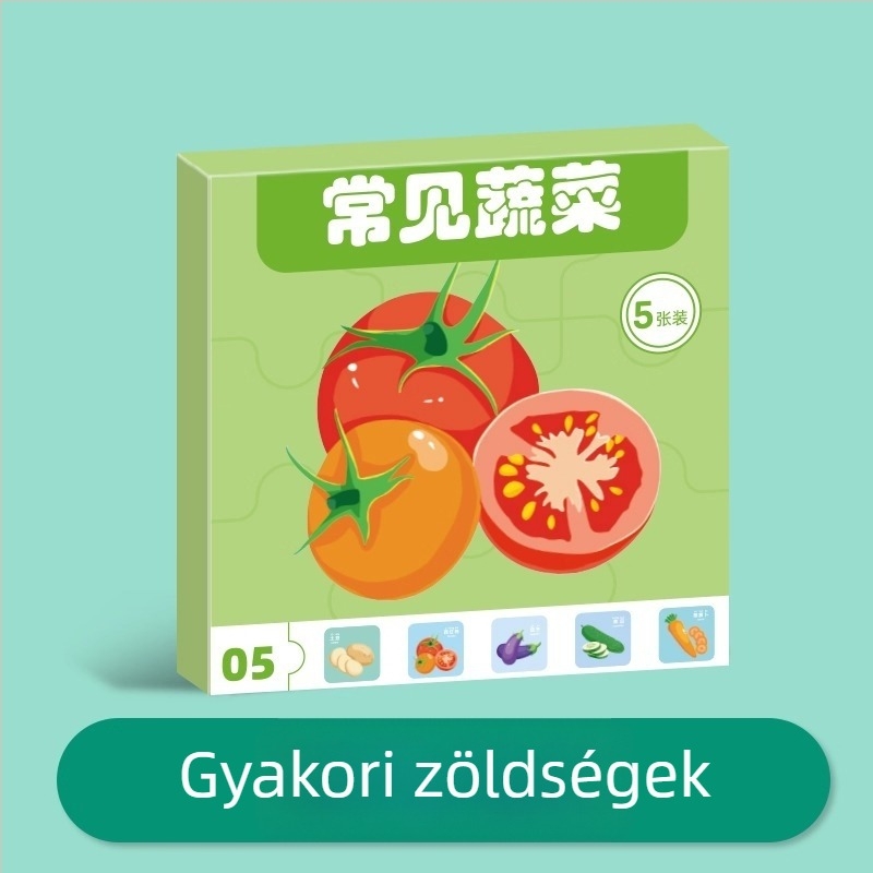 Állatos oktató puzzle csecsemők és kisgyermekek számára 0–3 éves korig, kezdőbarát papíralapú puzzle