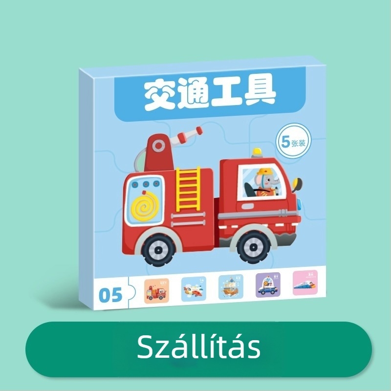 Állatos oktató puzzle csecsemők és kisgyermekek számára 0–3 éves korig, kezdőbarát papíralapú puzzle