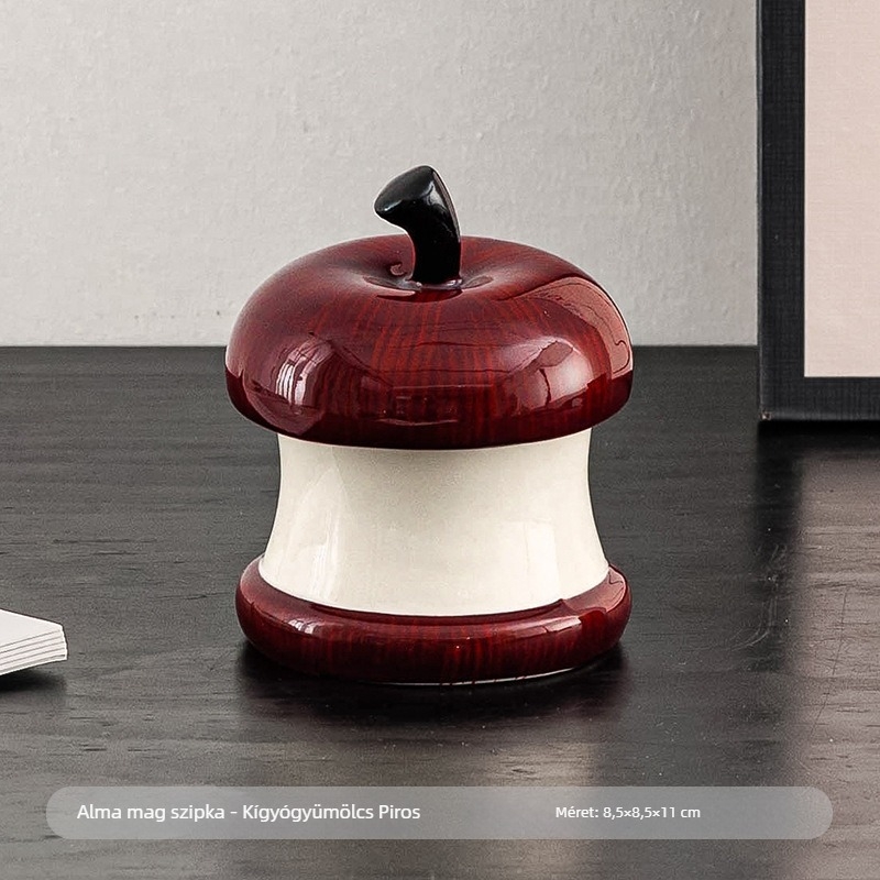 Kerámiából készült hamutál fedővel otthonra és irodába — szagtalanító hatás, egyszerű dizájn, vállalati ajándék